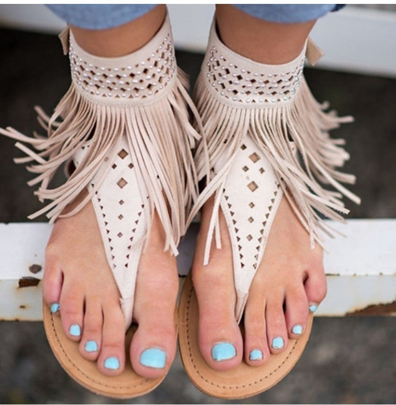 “ Tassel Treasure” Thong Sandals