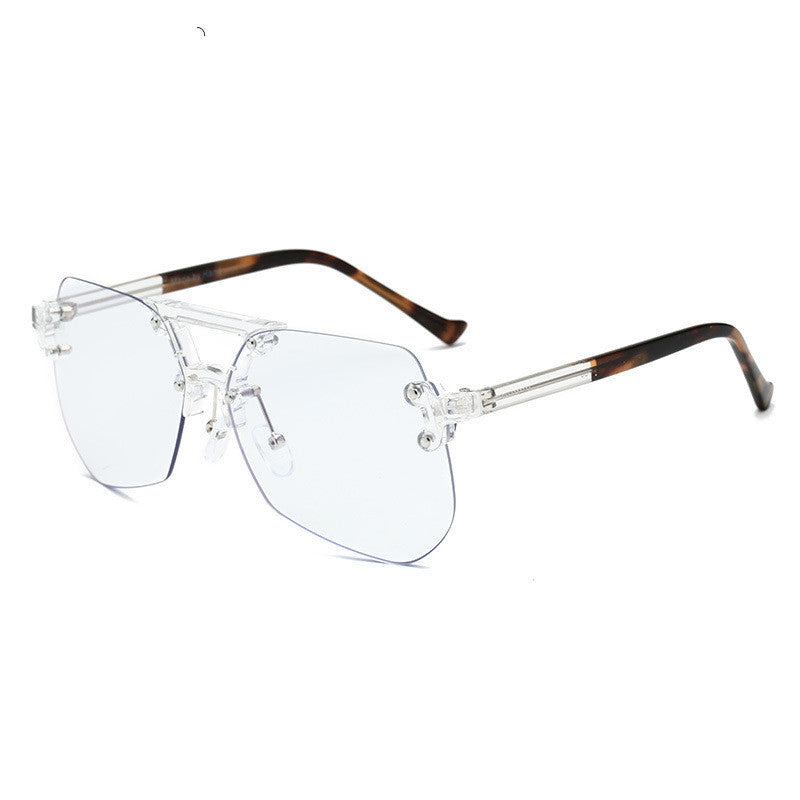 “ Blue Shield” Rimless Anti-Blue Flat Glasses Men