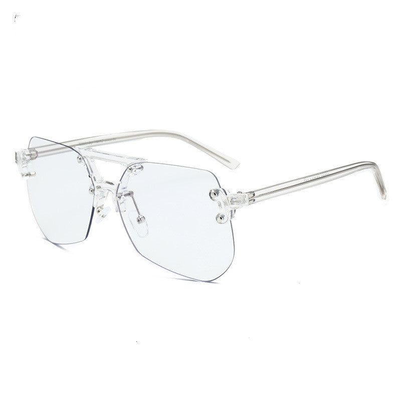 “ Blue Shield” Rimless Anti-Blue Flat Glasses Men