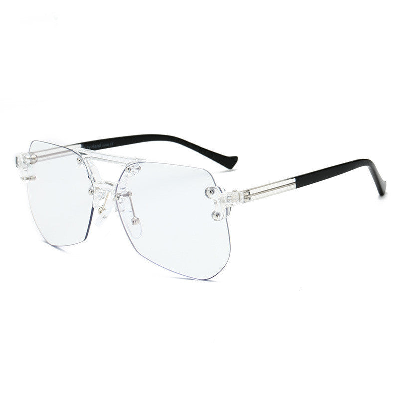 “ Blue Shield” Rimless Anti-Blue Flat Glasses Men