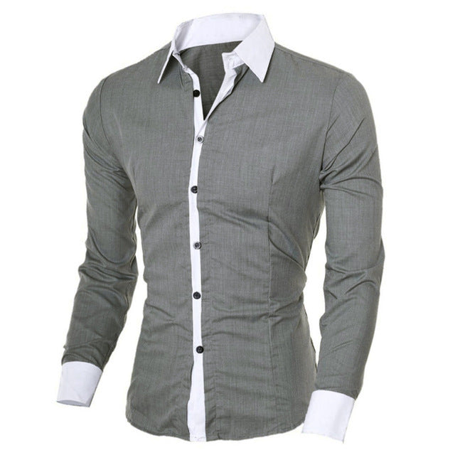 Men's Casual Long Sleeve Slim Fit Shirts