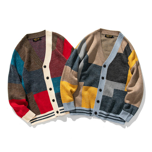 "Cozy Clash Knit Cardigan"