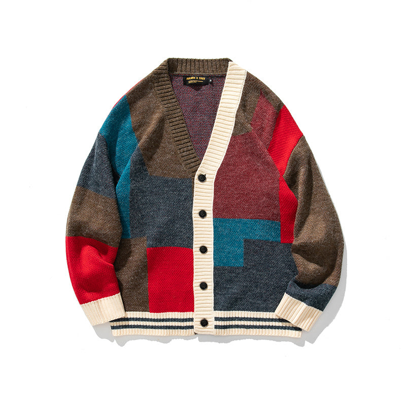 "Cozy Clash Knit Cardigan"