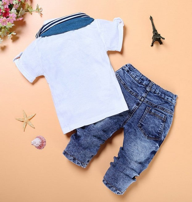 Dapper Denim & Bandana Boys Casual Set