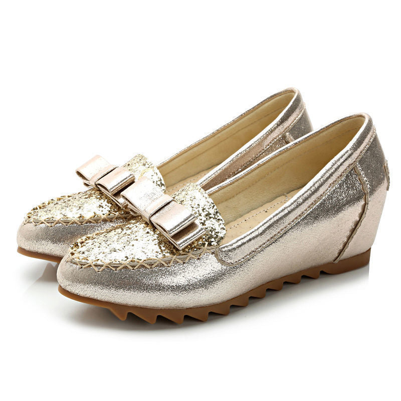 Breezy Chic T-Strap Wedge Pumps