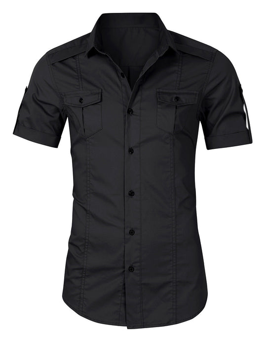 Euro-American Workwear Shirt for Men