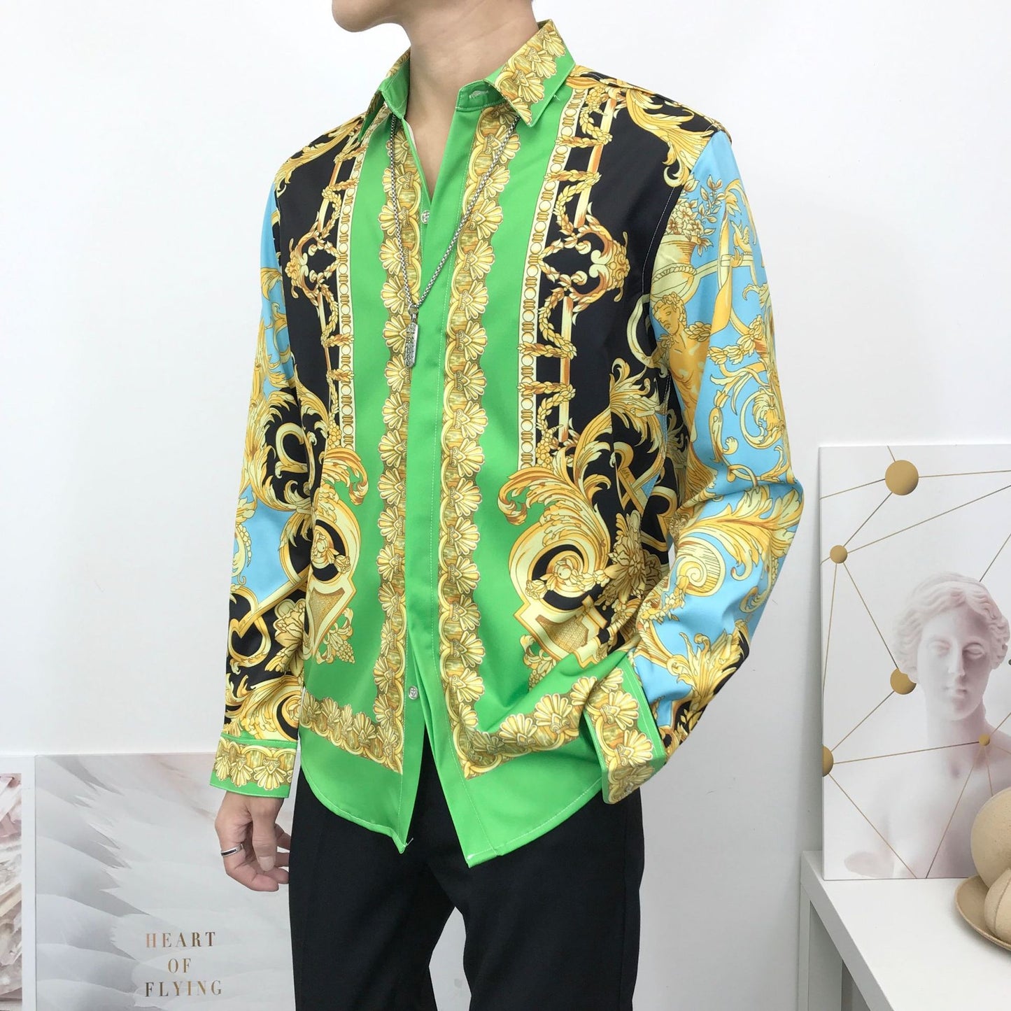 Men's Bold Yan Print Statement Shirt