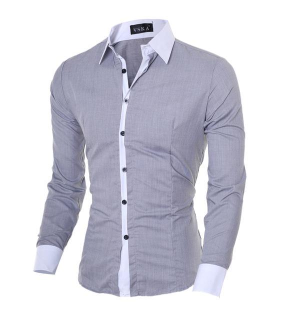 Men's Casual Long Sleeve Slim Fit Shirts