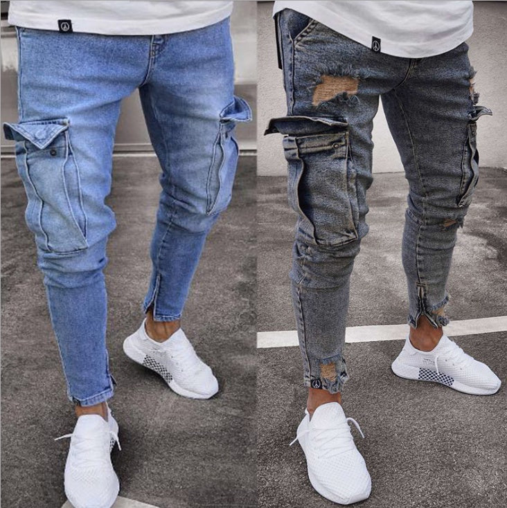 Pencil Cargo Denim Jeans