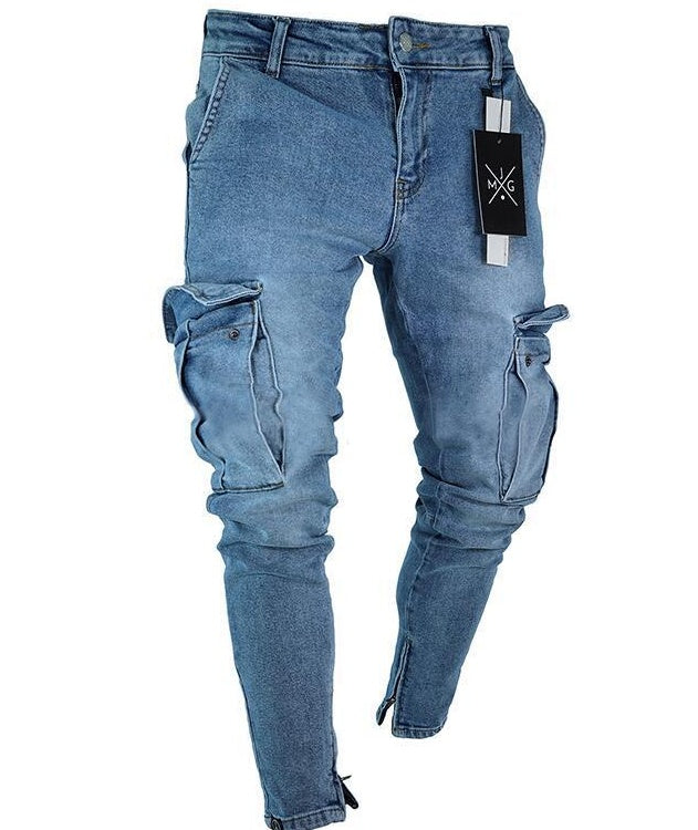 Pencil Cargo Denim Jeans