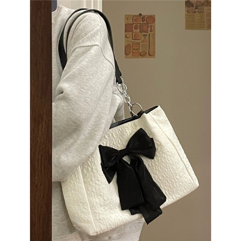 Chic Bow Canvas Tote