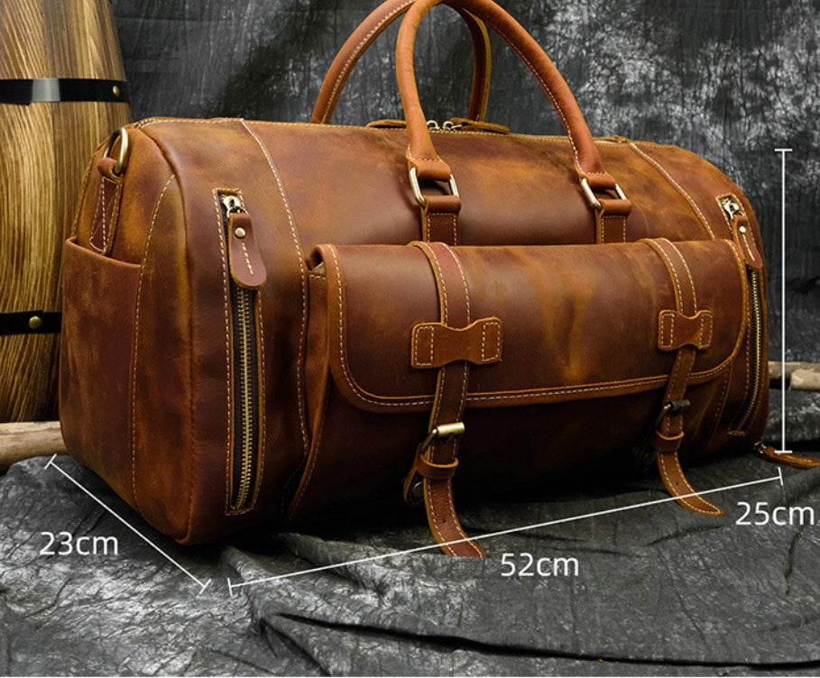 Retro Saddle Leather Travel Duffel (Men's)