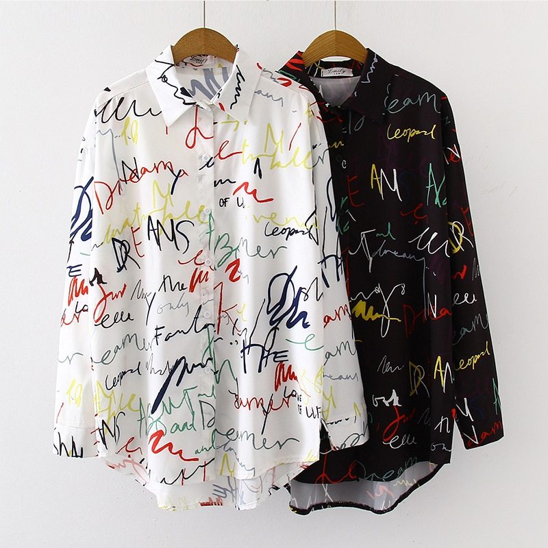 🎨  Street Script Button-Up Shirt