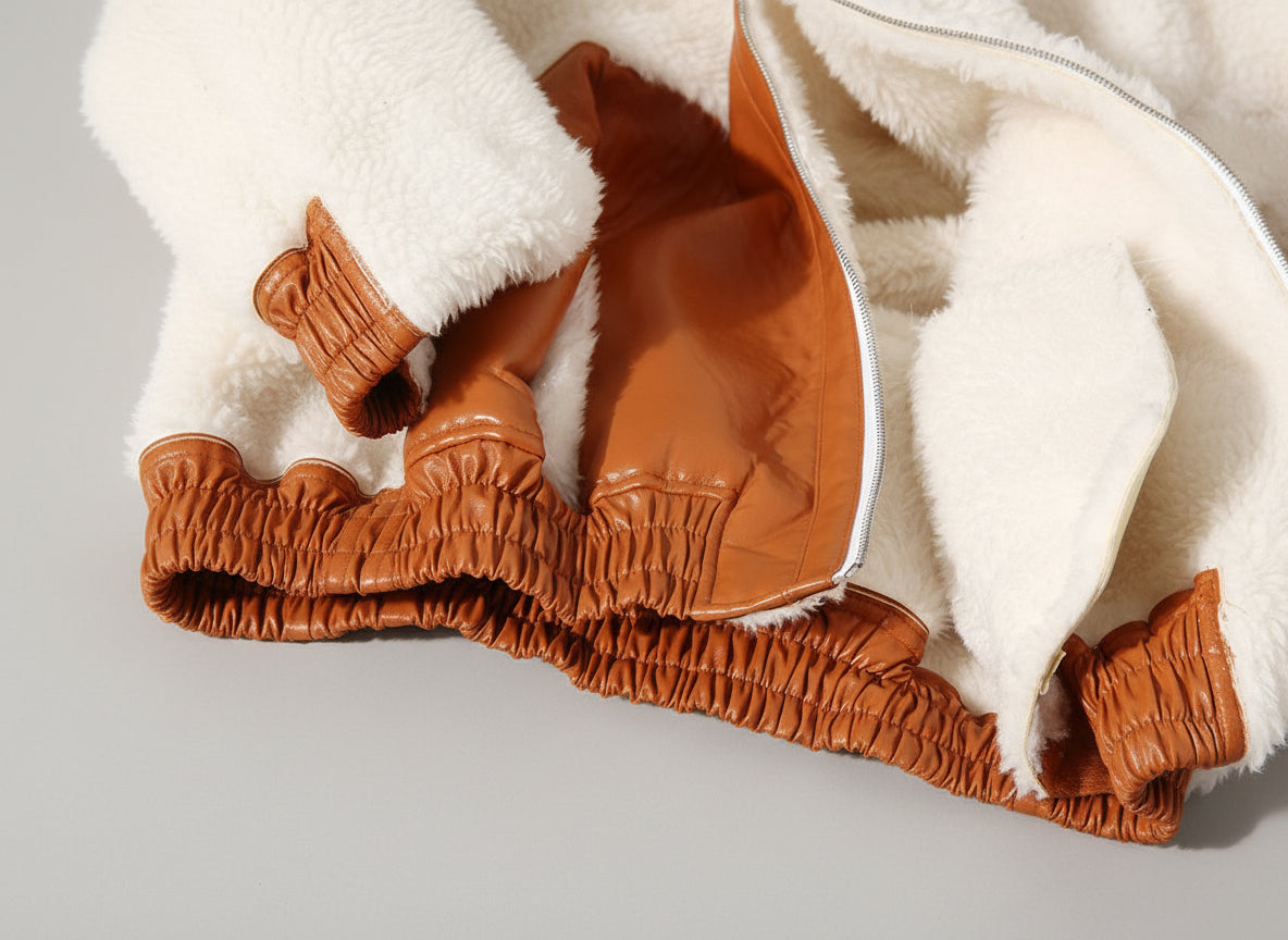 Brown Sugar Shearling Bomber