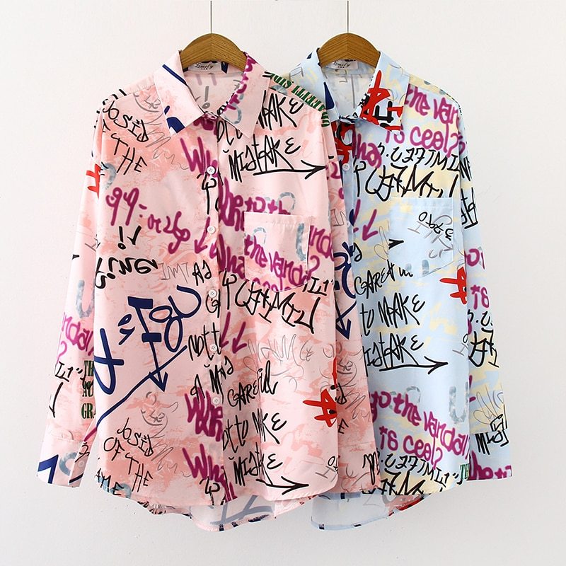 🎨  Street Script Button-Up Shirt