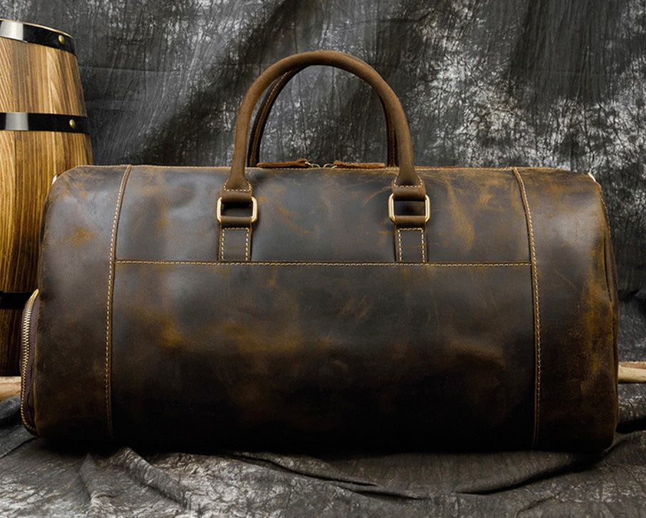 Retro Saddle Leather Travel Duffel (Men's)