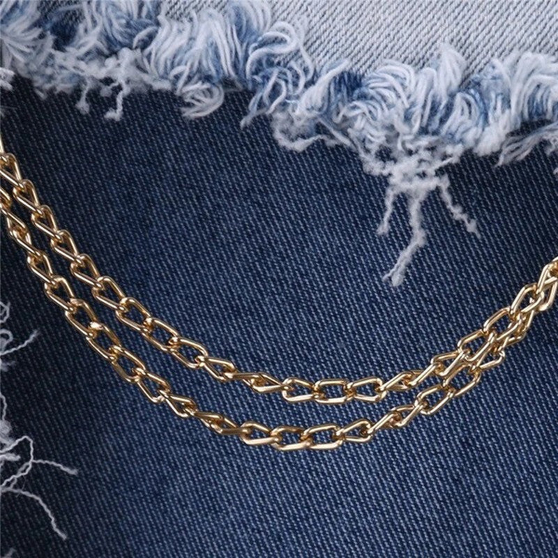 “Golden Edge Chain Jeans