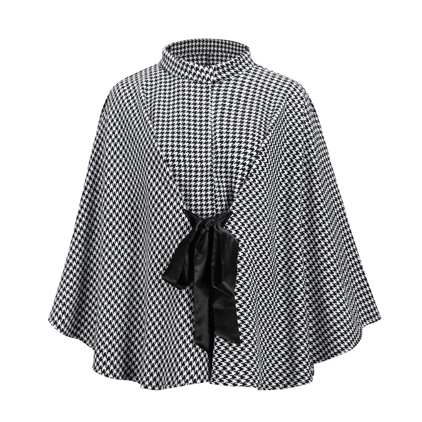 🖤 1. City Luxe Houndstooth Cape Coat