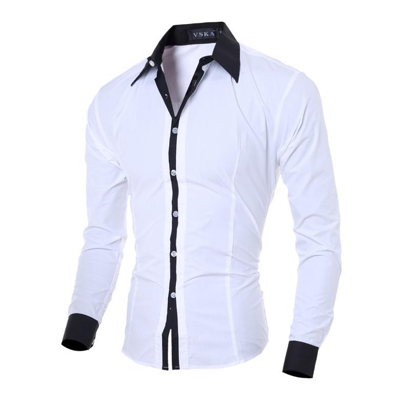 Men's Casual Long Sleeve Slim Fit Shirts