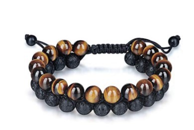 Tiger's Eye & Lava Stone Protection Bracelet