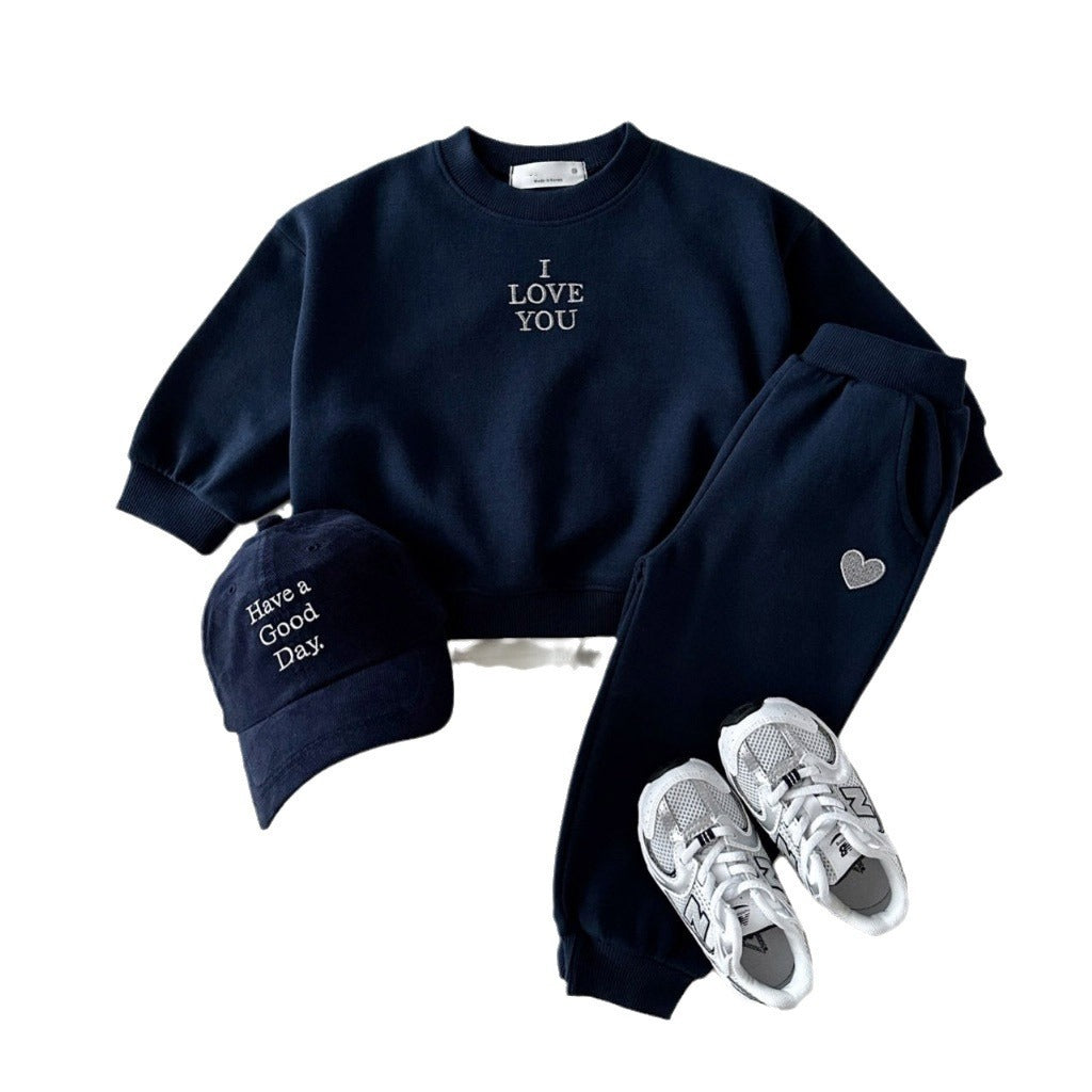 Love & Comfort Embroidered Sweatsuit Set