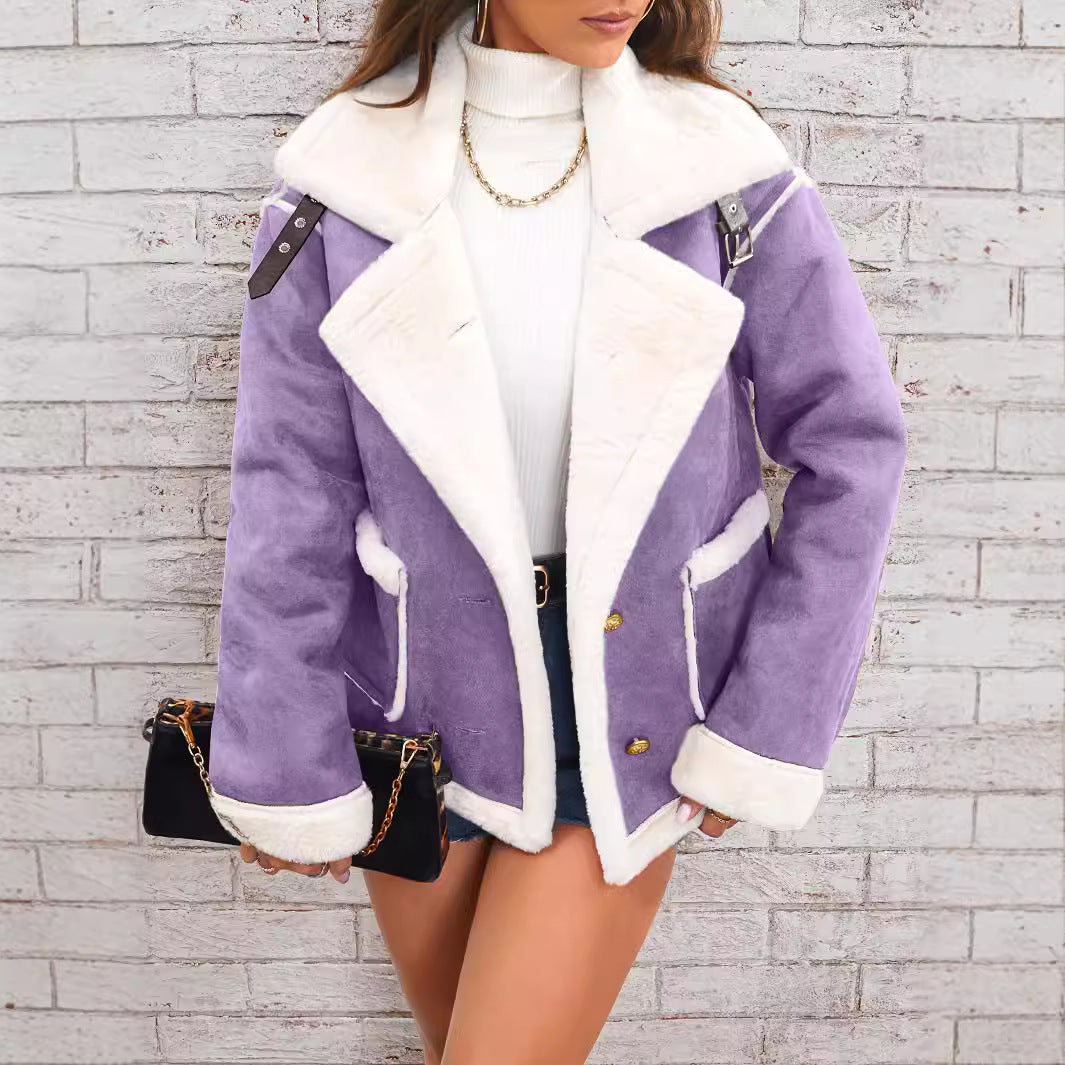 Blush Luxe Sherpa Moto Jacket