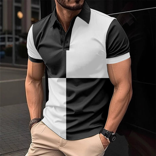 Men's Color-Blocked Polo Shirt