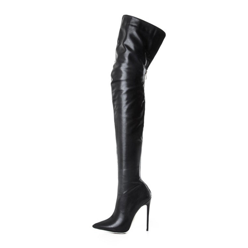 Adhesive Sole Knee-High Boots