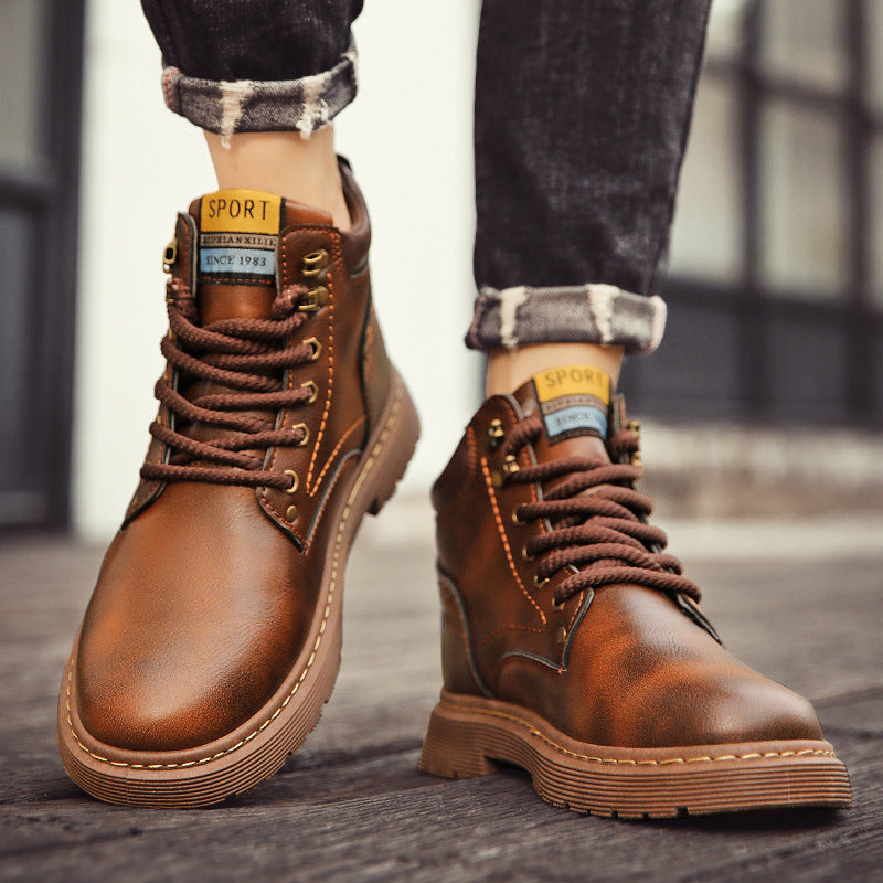 Timeless British Leather Martin Boots - Men's Retro Style