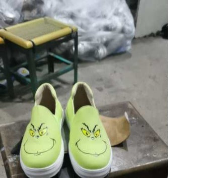 Grinch-Inspired Cartoon Canvas Shoes