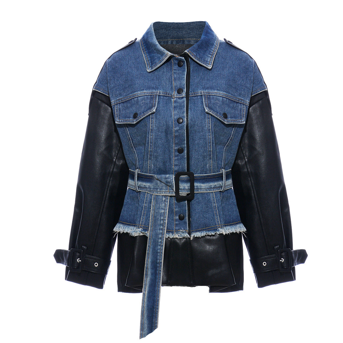 Crossfade Denim-Leather Jacket