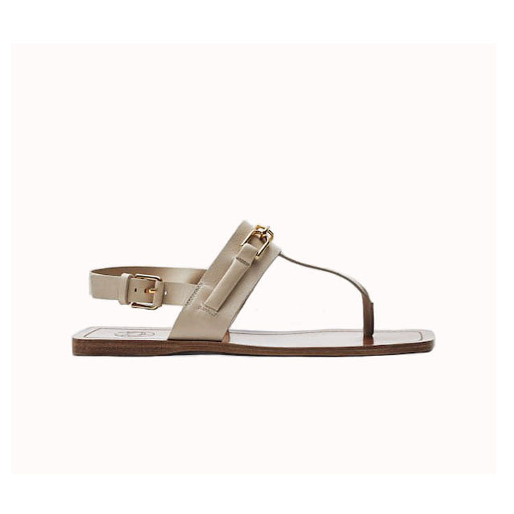 Sleek Buckle-Accent Flip-Flops