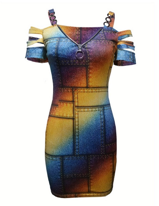 Vibe Queen Off-Shoulder Dress