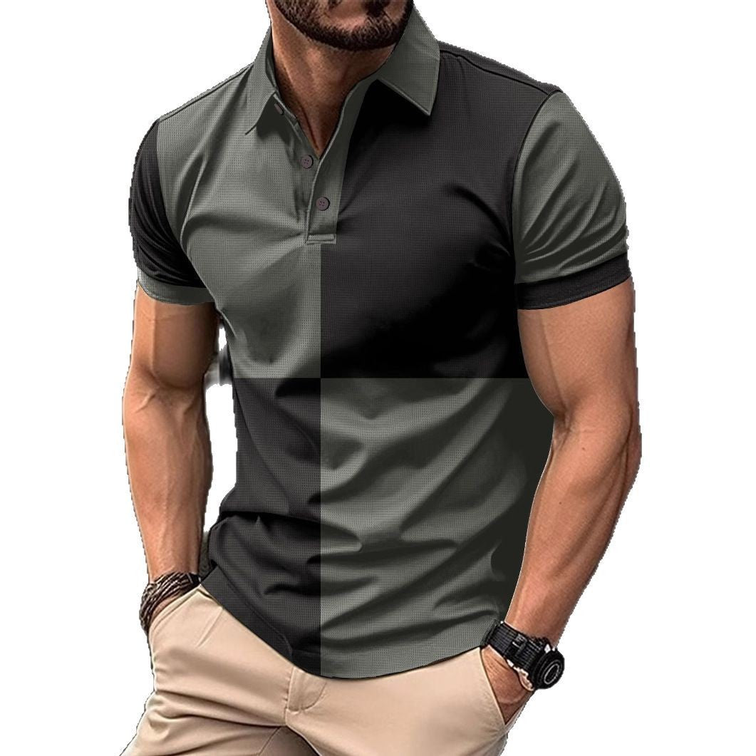 Men's Color-Blocked Polo Shirt