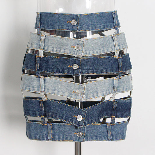 Strapped & Snatched Denim Mini