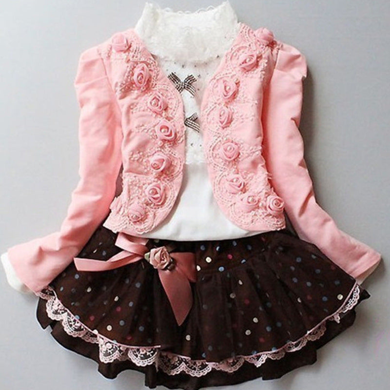 Cozy Ruffle Skirt Set for Girls