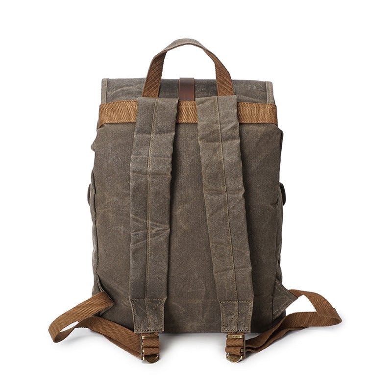 Vintage Oil Wax Canvas Travel Backpack