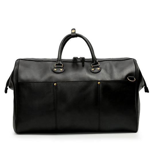 Black Elite Weekender Bag (Cowhide Leather)
