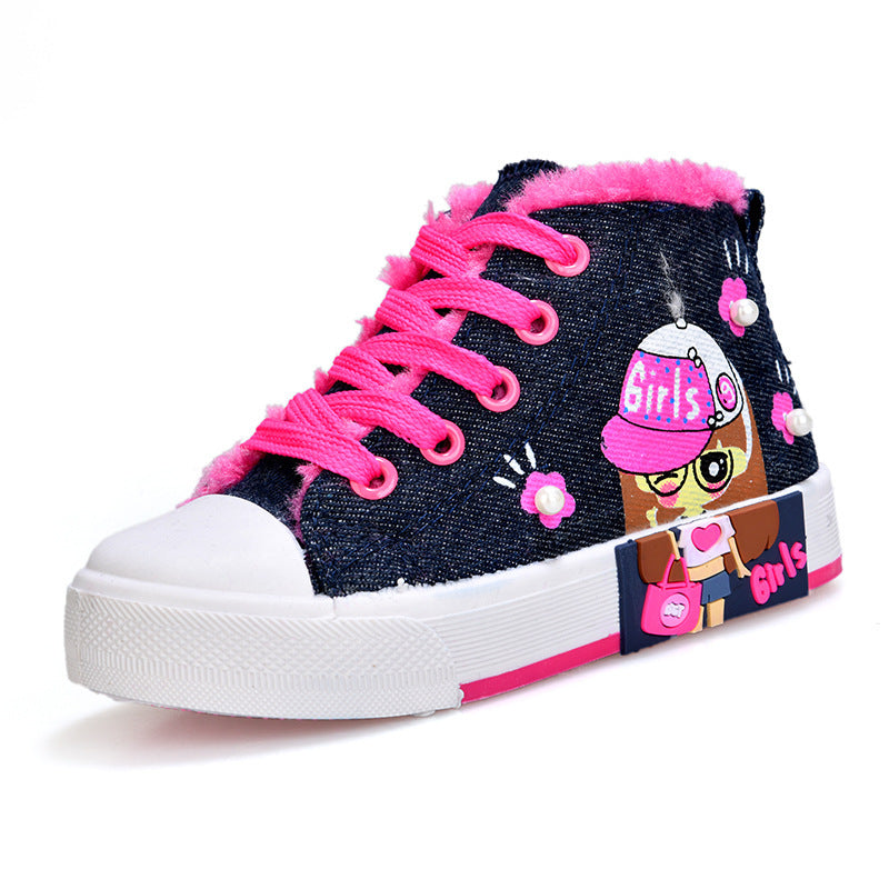 Playful Step Girls' Canvas Sneakers