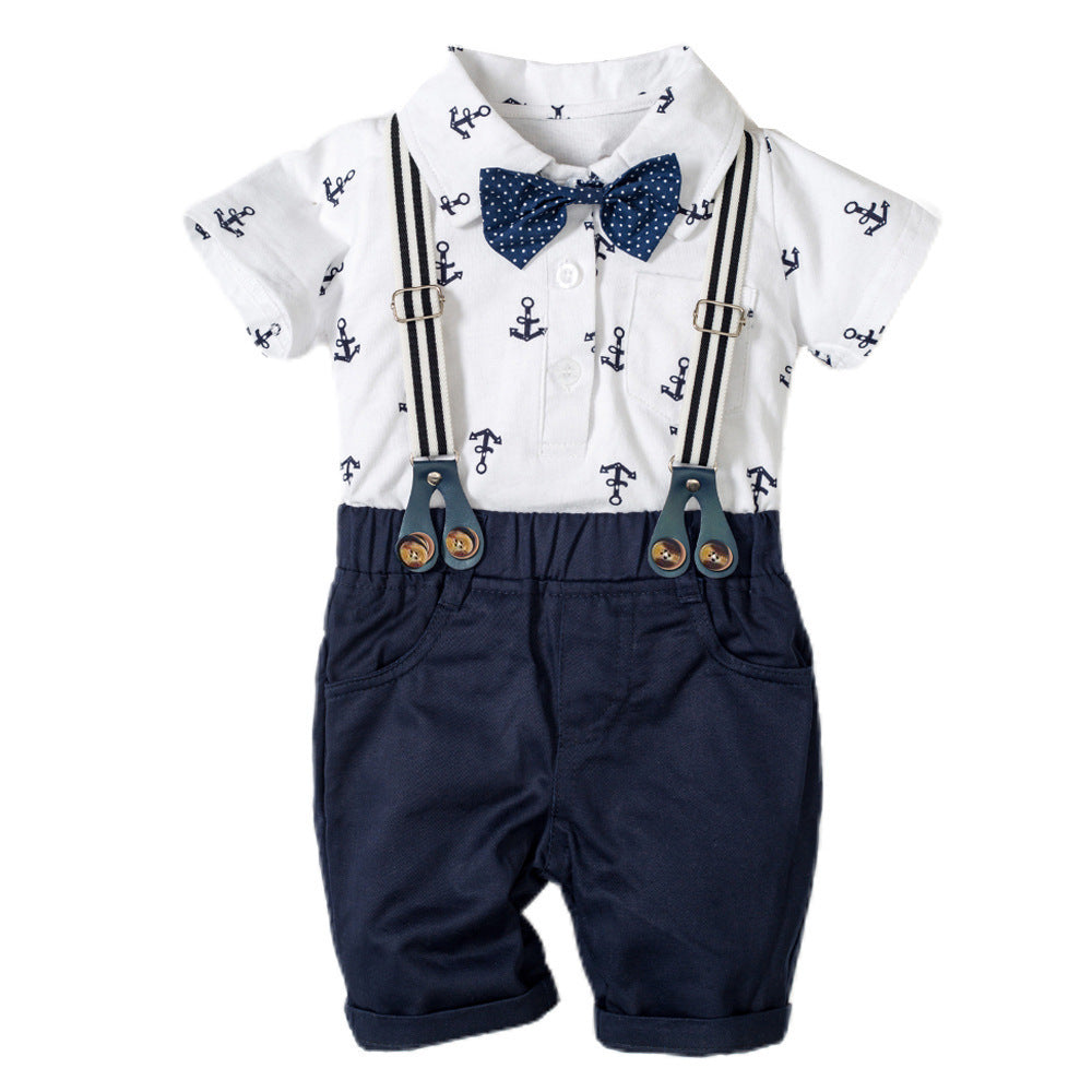 Little Gentleman Triangle Romper