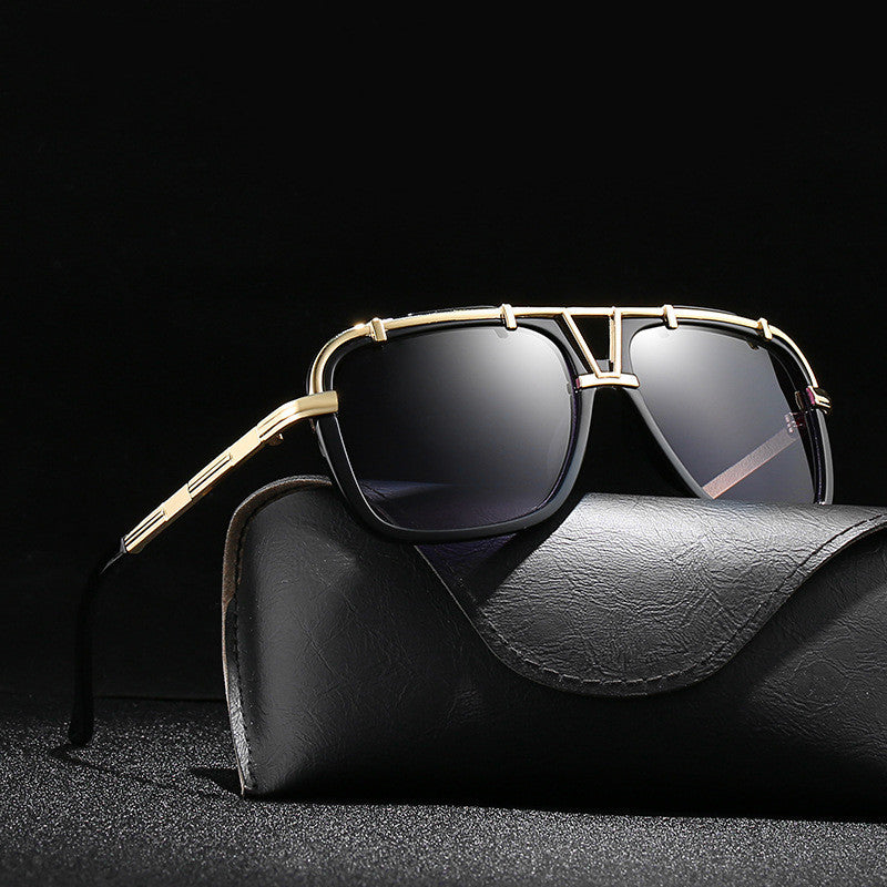 Prestige Classic PC Unisex Black & Gold Sunglasses