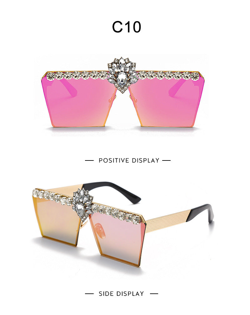 “Luxe Jewels” Square Fashion Sunglasses