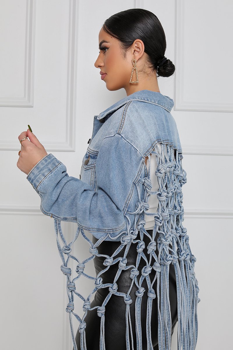 Fringe Flow Denim Jacket