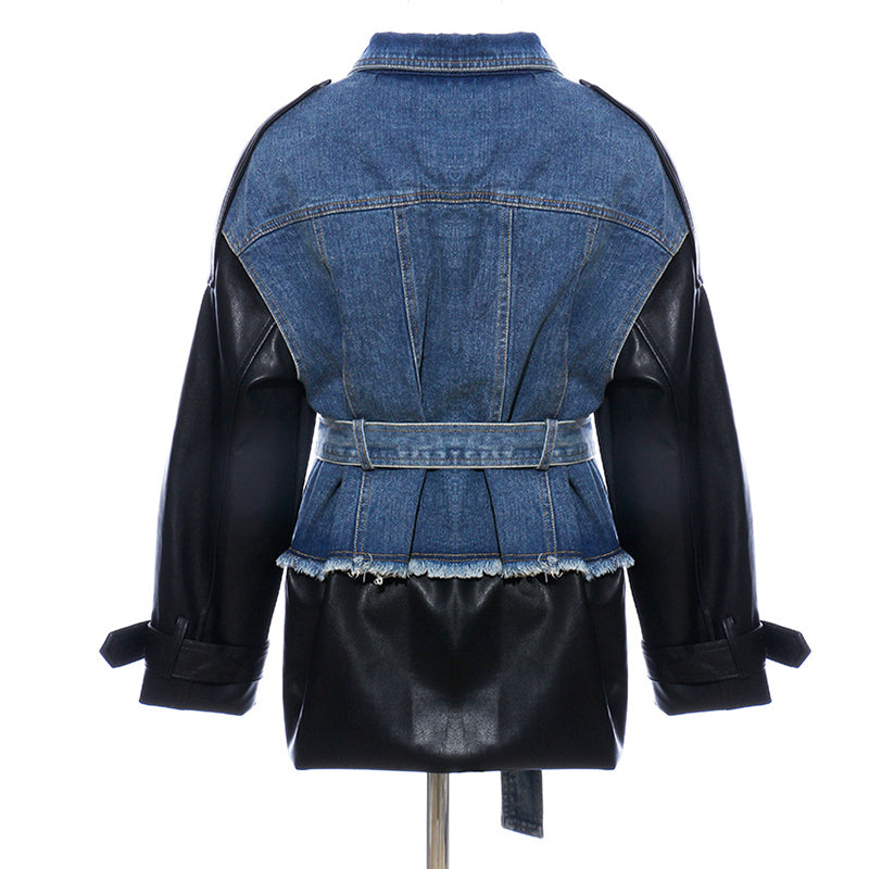Crossfade Denim-Leather Jacket