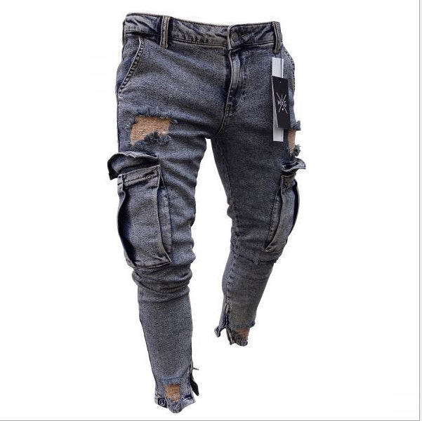 Pencil Cargo Denim Jeans