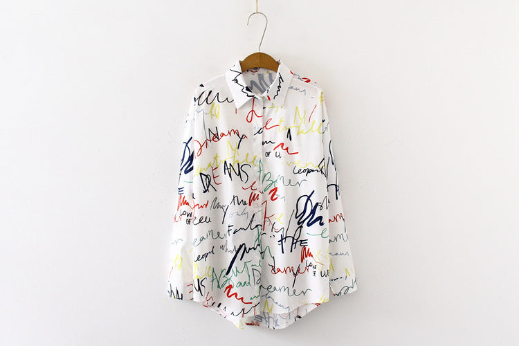 🎨  Street Script Button-Up Shirt