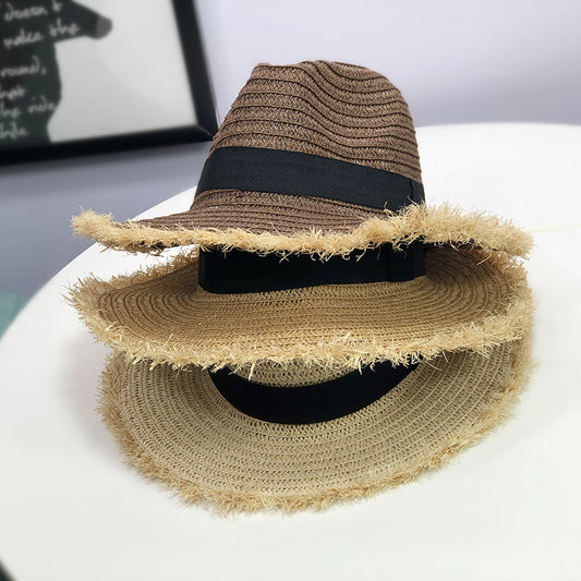 Sunset Raffia Wide Brim Hat