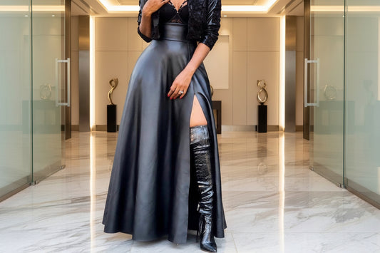 Noir Split Maxi Skirt