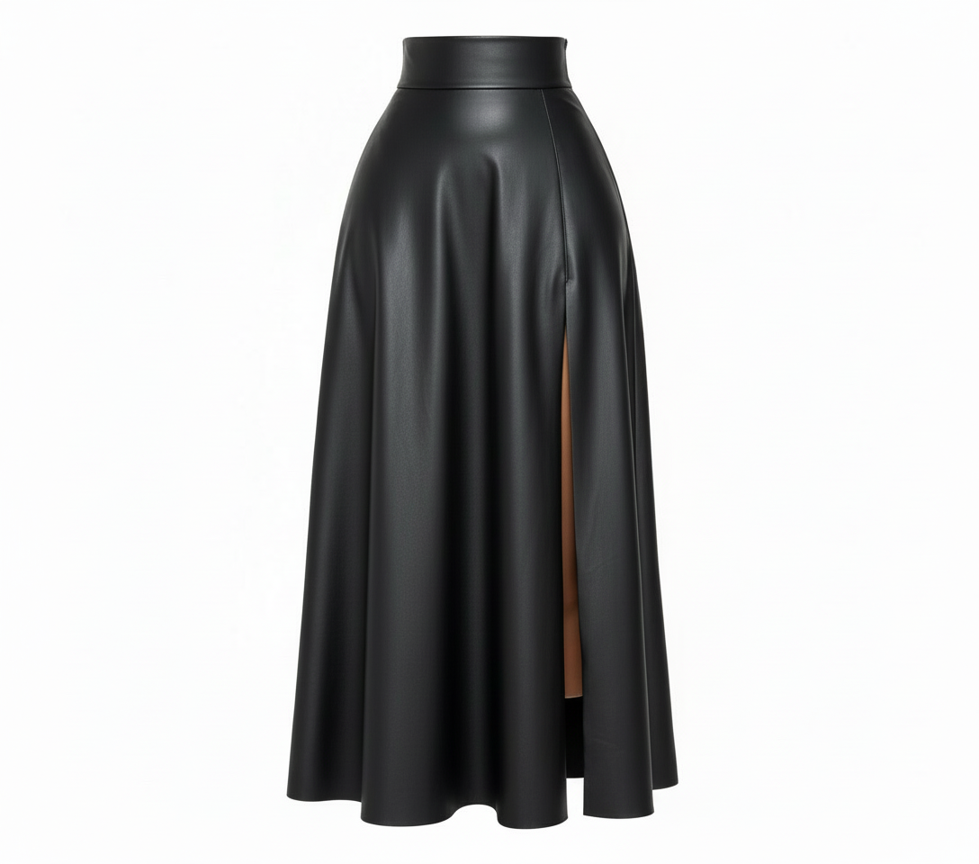 Noir Split Maxi Skirt