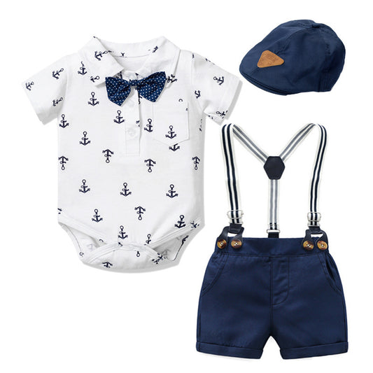 Little Gentleman Triangle Romper